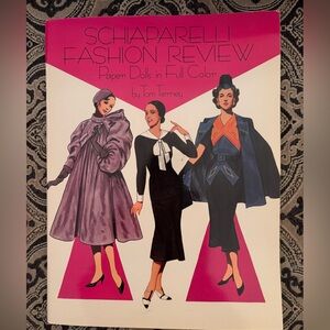 Tom Tierney Paper Dolls Book SCHIAPARELLI Fashion Review Full Color